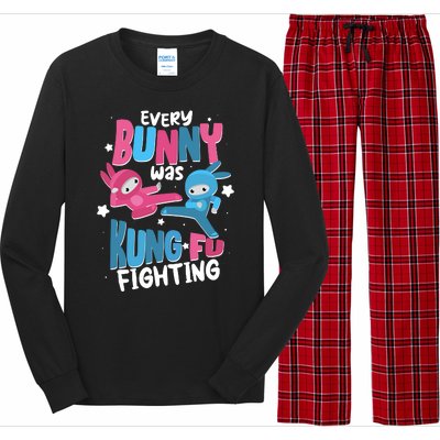 Funny Easter Every Bunny Was Kung Fu Fighting Long Sleeve Pajama Set