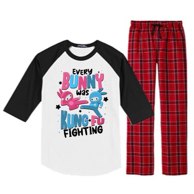 Funny Easter Every Bunny Was Kung Fu Fighting Raglan Sleeve Pajama Set