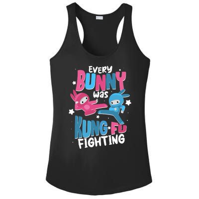 Funny Easter Every Bunny Was Kung Fu Fighting Ladies PosiCharge Competitor Racerback Tank