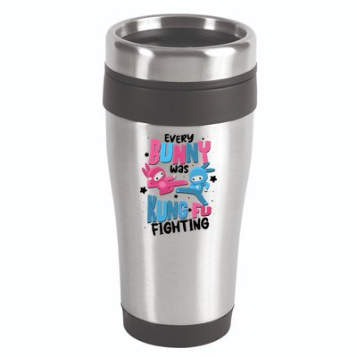 Funny Easter Every Bunny Was Kung Fu Fighting 16oz Travel Tumbler