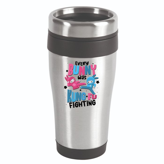 Funny Easter Every Bunny Was Kung Fu Fighting 16oz Travel Tumbler