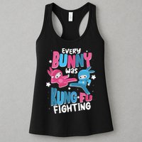 Funny Easter Every Bunny Was Kung Fu Fighting Womens Tank Top