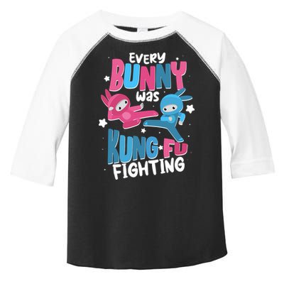 Funny Easter Every Bunny Was Kung Fu Fighting Toddler Fine Jersey T-Shirt