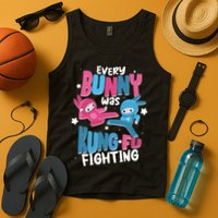 Funny Easter Every Bunny Was Kung Fu Fighting Tank Top