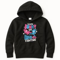Funny Easter Every Bunny Was Kung Fu Fighting Kids Hoodie