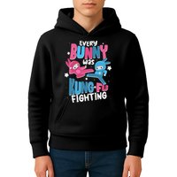 Funny Easter Every Bunny Was Kung Fu Fighting Kids Hoodie
