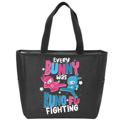 Funny Easter Every Bunny Was Kung Fu Fighting Zip Tote Bag