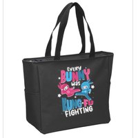Funny Easter Every Bunny Was Kung Fu Fighting Zip Tote Bag