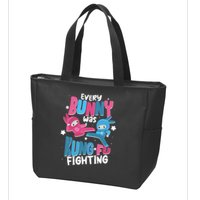 Funny Easter Every Bunny Was Kung Fu Fighting Zip Tote Bag