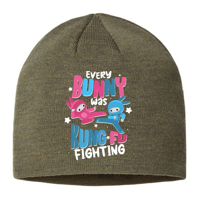 Funny Easter Every Bunny Was Kung Fu Fighting Sustainable Beanie