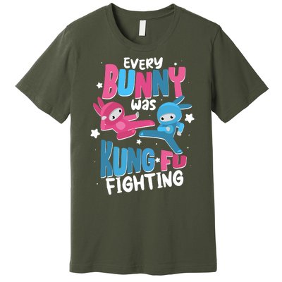 Funny Easter Every Bunny Was Kung Fu Fighting Premium T-Shirt