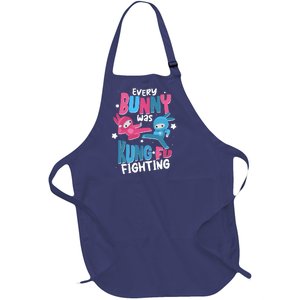 Funny Easter Every Bunny Was Kung Fu Fighting Full-Length Apron With Pockets