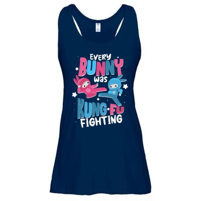 Funny Easter Every Bunny Was Kung Fu Fighting Ladies Essential Flowy Tank