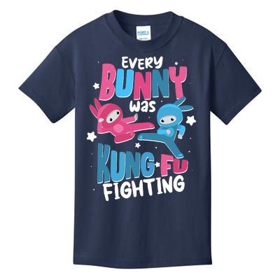 Funny Easter Every Bunny Was Kung Fu Fighting Kids T-Shirt