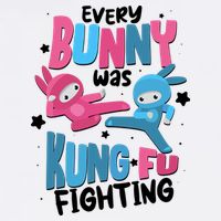 Funny Easter Every Bunny Was Kung Fu Fighting Garment-Dyed Sweatshirt