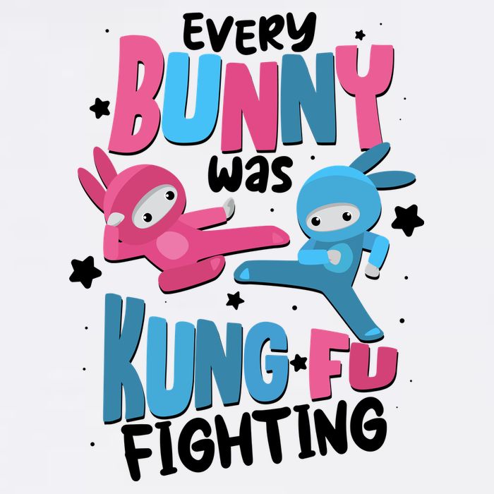 Funny Easter Every Bunny Was Kung Fu Fighting Garment-Dyed Sweatshirt