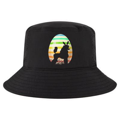 Funny Easter Egg Vintage Style Standard Poodle Dog Easter Cool Comfort Performance Bucket Hat