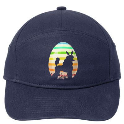 Funny Easter Egg Vintage Style Standard Poodle Dog Easter 7-Panel Snapback Hat