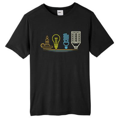 Funny Electrician Engineer Light Bulb Electricity Tall Fusion ChromaSoft Performance T-Shirt