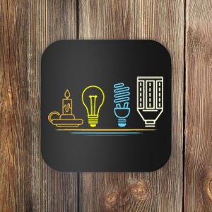 Funny Electrician Engineer Light Bulb Electricity Coaster