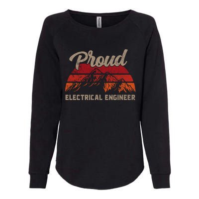 Funny Electrical Engineer Superhero Vintage Dad Cool Gift Womens California Wash Sweatshirt