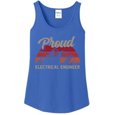 Funny Electrical Engineer Superhero Vintage Dad Cool Gift Ladies Essential Tank