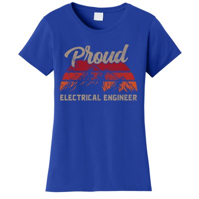 Funny Electrical Engineer Superhero Vintage Dad Cool Gift Women's T-Shirt