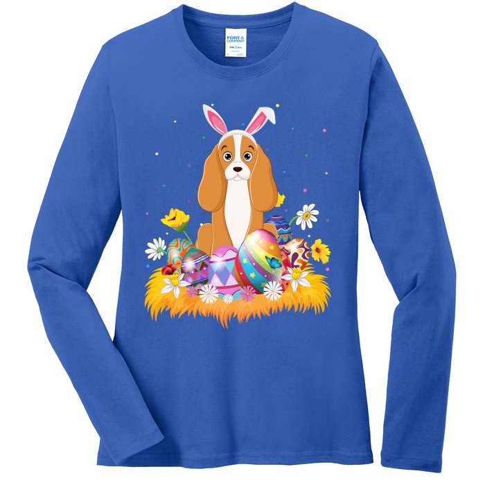 Funny Easter Egg Lover Cocker Spaniel Dog Easter Sunday Funny Gift Ladies Long Sleeve Shirt