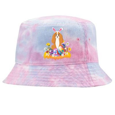 Funny Easter Egg Lover Cocker Spaniel Dog Easter Sunday Funny Gift Tie-Dyed Bucket Hat