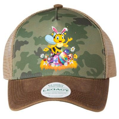 Funny Easter Egg Lover Cute Bee Easter Sunday Cute Gift Legacy Tie Dye Trucker Hat