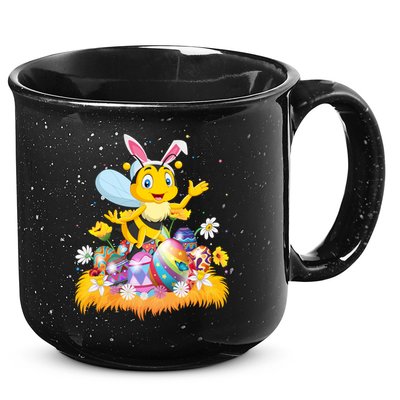 Funny Easter Egg Lover Cute Bee Easter Sunday Cute Gift 15oz Campfire Ceramic Mug