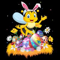 Funny Easter Egg Lover Cute Bee Easter Sunday Cute Gift Drawstring Bag