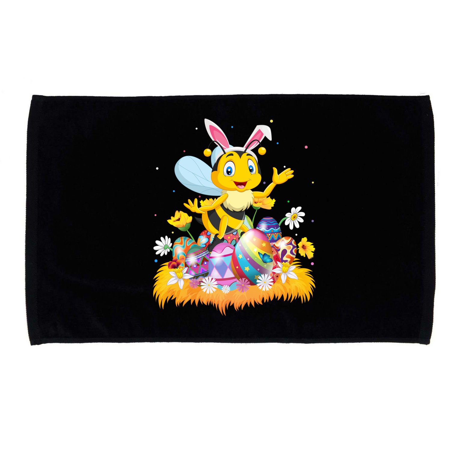Funny Easter Egg Lover Cute Bee Easter Sunday Cute Gift Microfiber Hand Towel