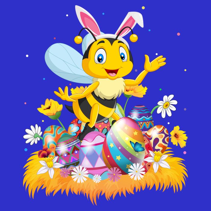 Funny Easter Egg Lover Cute Bee Easter Sunday Cute Gift 16 in Basic Backpack