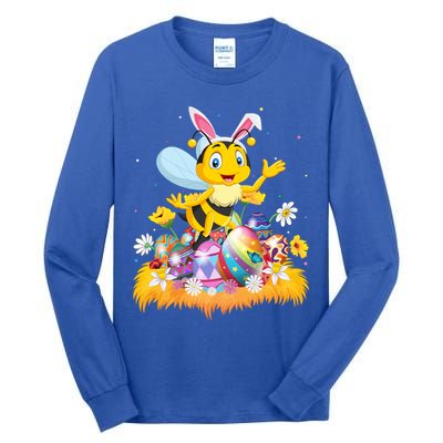 Funny Easter Egg Lover Cute Bee Easter Sunday Cute Gift Tall Long Sleeve T-Shirt