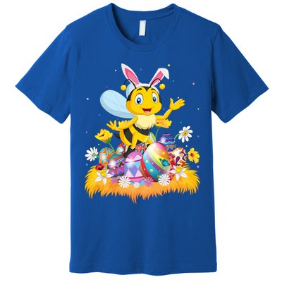 Funny Easter Egg Lover Cute Bee Easter Sunday Cute Gift Premium T-Shirt