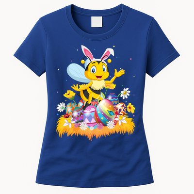 Funny Easter Egg Lover Cute Bee Easter Sunday Cute Gift Womens T-Shirt