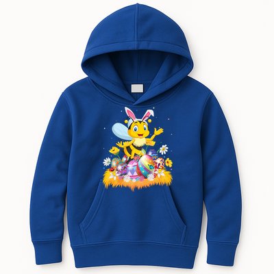 Funny Easter Egg Lover Cute Bee Easter Sunday Cute Gift Kids Hoodie