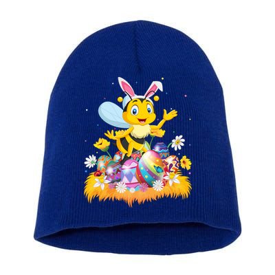 Funny Easter Egg Lover Cute Bee Easter Sunday Cute Gift Short Acrylic Beanie