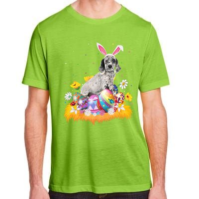 Funny Easter Egg Lover English Setter Dog Easter Sunday Gift Adult ChromaSoft Performance T-Shirt