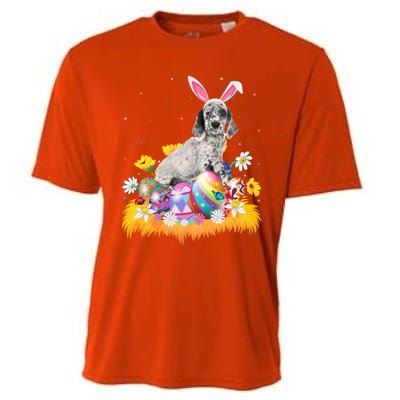 Funny Easter Egg Lover English Setter Dog Easter Sunday Gift Cooling Performance Crew T-Shirt