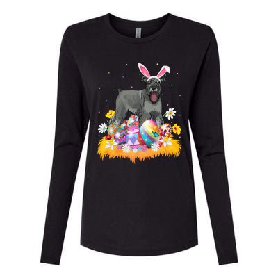 Funny Easter Egg Lover Miniature Schnauzer Dog Easter Sunday Gift Womens Cotton Relaxed Long Sleeve T-Shirt