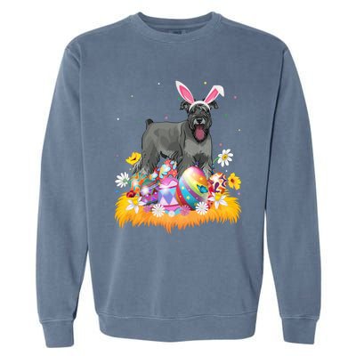 Funny Easter Egg Lover Miniature Schnauzer Dog Easter Sunday Gift Garment-Dyed Sweatshirt