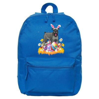 Funny Easter Egg Lover Miniature Schnauzer Dog Easter Sunday Gift 16 in Basic Backpack