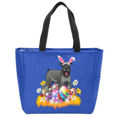 Funny Easter Egg Lover Miniature Schnauzer Dog Easter Sunday Gift Zip Tote Bag