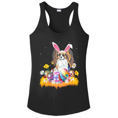 Funny Easter Egg Lover Papillon Dog Easter Sunday Gift Ladies PosiCharge Competitor Racerback Tank