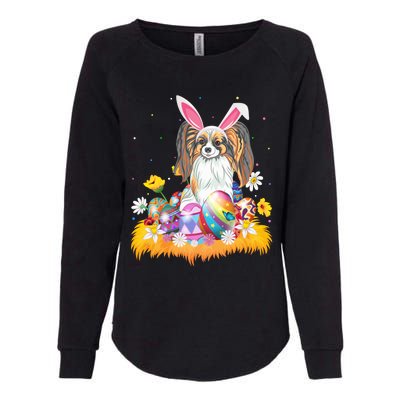 Funny Easter Egg Lover Papillon Dog Easter Sunday Gift Womens California Wash Sweatshirt