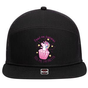 Feed Me Cupcakes Tell Me I'm Pretty 7 Panel Mesh Trucker Snapback Hat