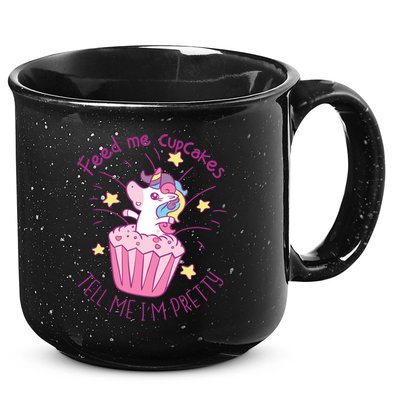 Feed Me Cupcakes Tell Me I'm Pretty 15oz Campfire Ceramic Mug