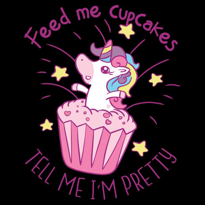 Feed Me Cupcakes Tell Me I'm Pretty Drawstring Bag